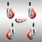 Service Caster 4 Inch 316SS Red Poly Swivel 3/4 Inch Expanding Stem Caster Brake SCC, 2PK SCC-SS316EX20S414-PPUBRED-2-TLB-2-34 - alternate 4
